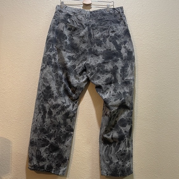 Good American High Rise Straight Leg Jeans Marbled Grey Size 18 - Picture 7 of 7